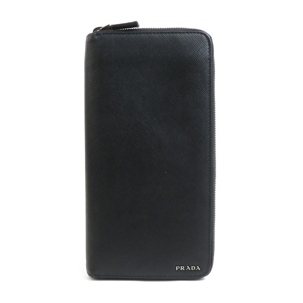 Prada Organizer Long Wallet Leather Black